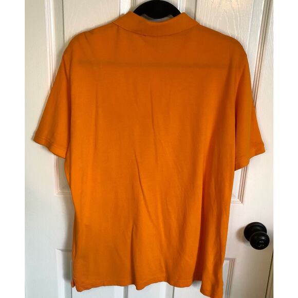 Jared Lang Neon Orange Men's Size Large 100% Pima Cotton Polo Shirt Short Sleeve - Picture 7 of 8